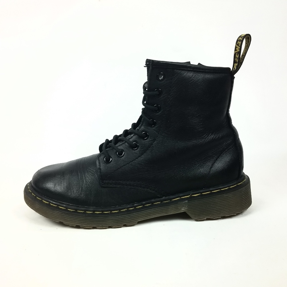 Dr Martens Delaney Black Leather Boots Kids Size 2